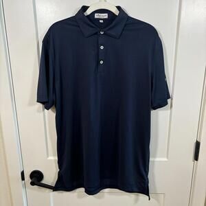 Peter Millar Polo Shirt Men's XL Navy Blue Comfort Stretch Performance Golf